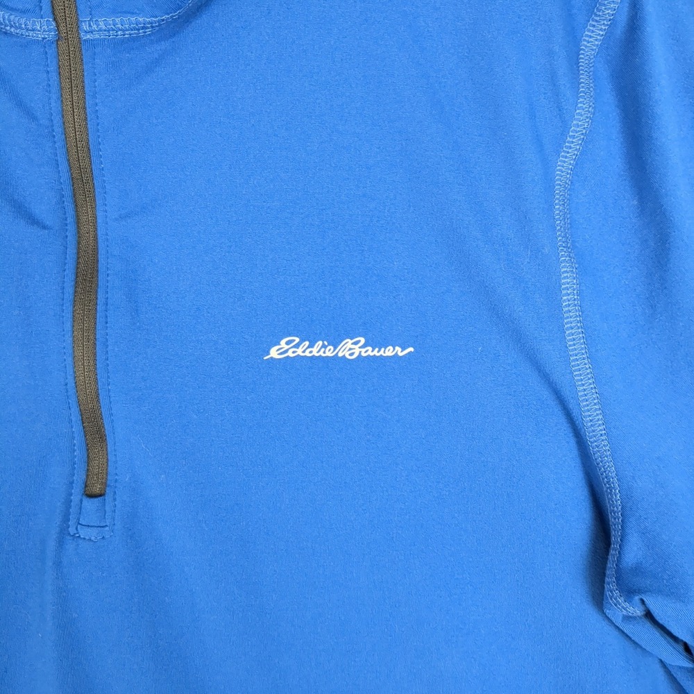 Eddie Bauer Mens Blue Active Fit‎ FreeHeat 1/4 Zip Pullover Sweatshirt Size M - Picture 6 of 12